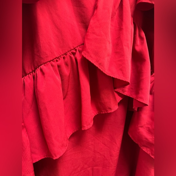ASOS | Red Ruffle Dress - Picture 3 of 3